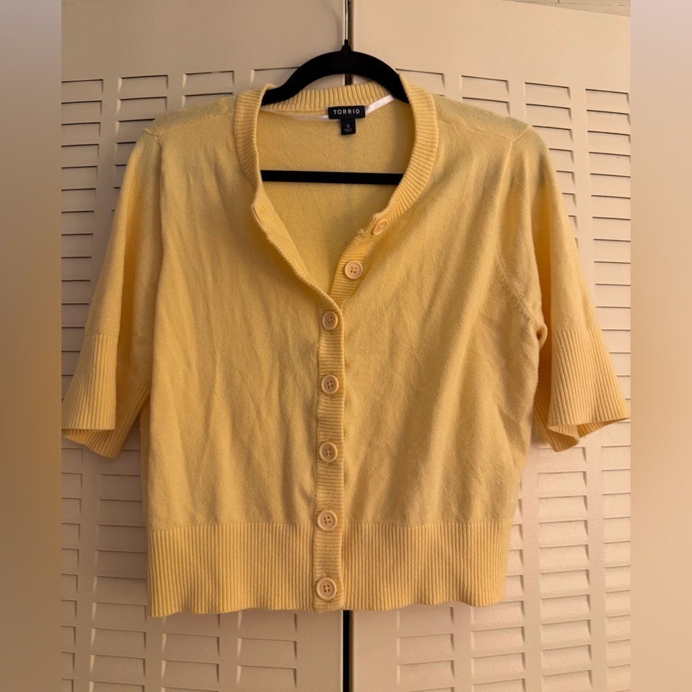 Torrid Soft Butter Yellow Button Cardigan – Size 0